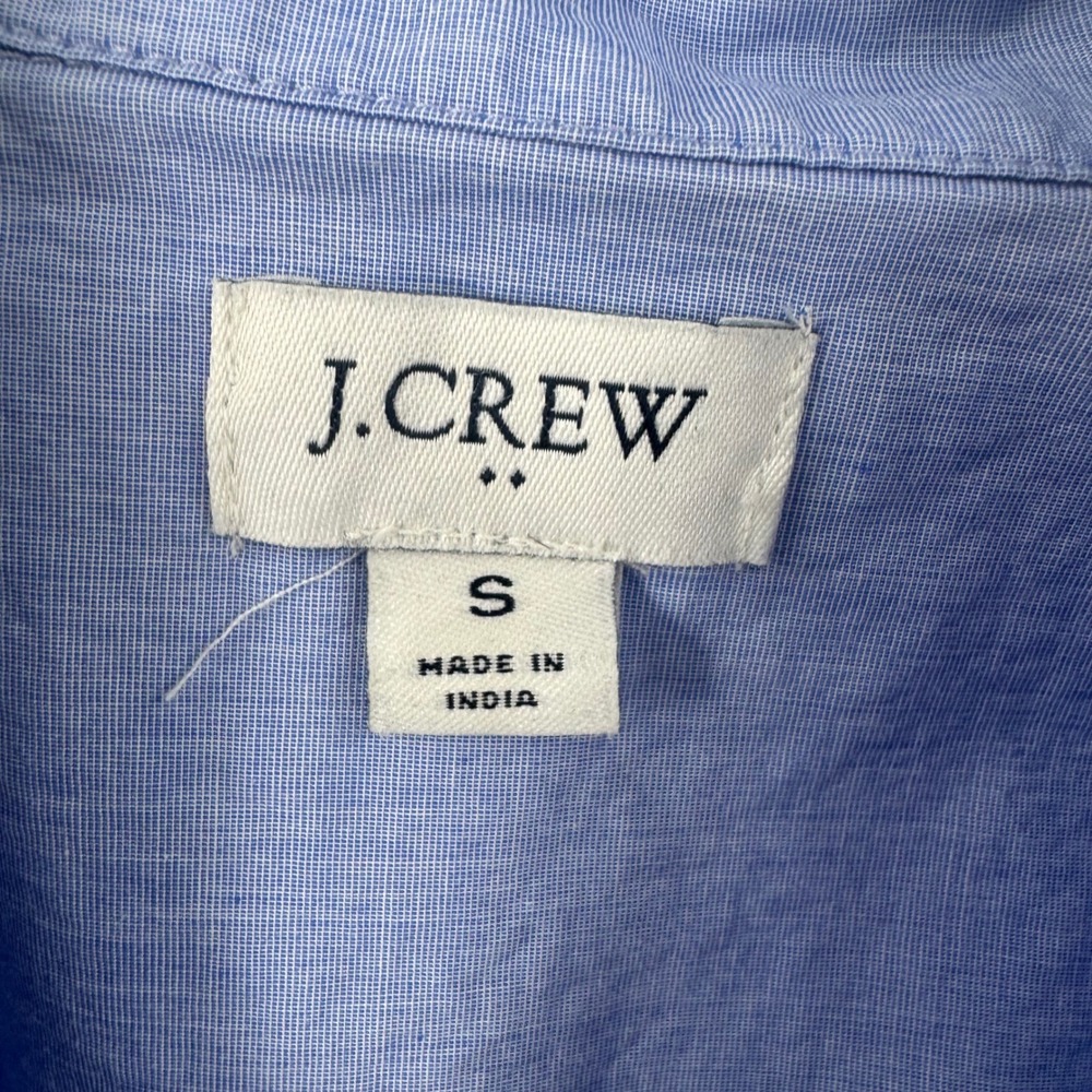 J.Crew Re-Imagined Blue Chambray Button Down Shirt Womens Size S Long Sleeve - Picture 6 of 9